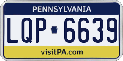 PA license plate LQP6639