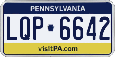 PA license plate LQP6642