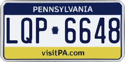 PA license plate LQP6648