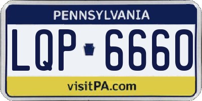 PA license plate LQP6660