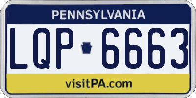 PA license plate LQP6663