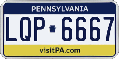 PA license plate LQP6667