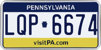 PA license plate LQP6674