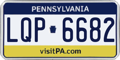 PA license plate LQP6682