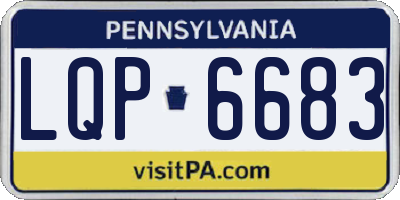 PA license plate LQP6683