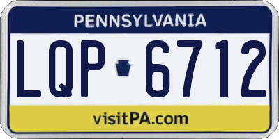 PA license plate LQP6712