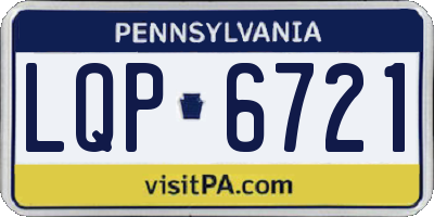 PA license plate LQP6721