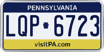 PA license plate LQP6723