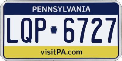 PA license plate LQP6727