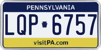 PA license plate LQP6757