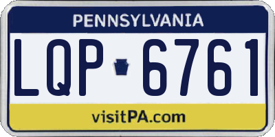 PA license plate LQP6761