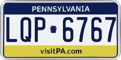 PA license plate LQP6767
