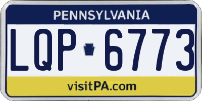 PA license plate LQP6773