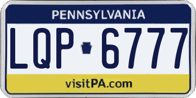 PA license plate LQP6777