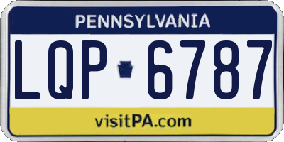 PA license plate LQP6787
