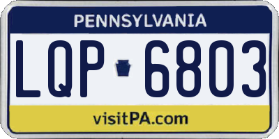 PA license plate LQP6803