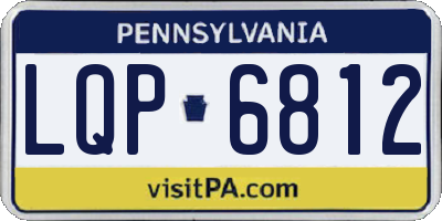 PA license plate LQP6812