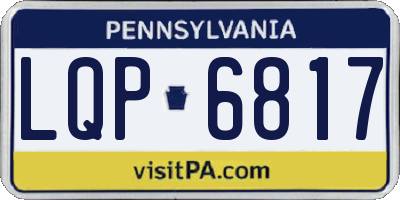 PA license plate LQP6817