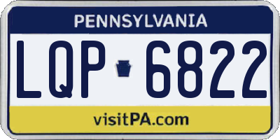 PA license plate LQP6822
