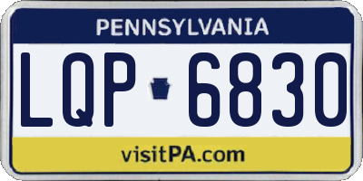 PA license plate LQP6830