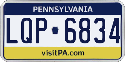 PA license plate LQP6834