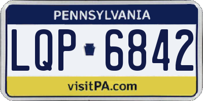 PA license plate LQP6842