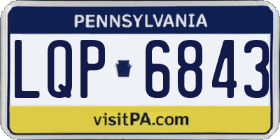 PA license plate LQP6843