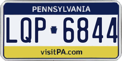 PA license plate LQP6844