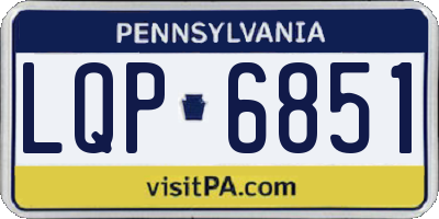PA license plate LQP6851