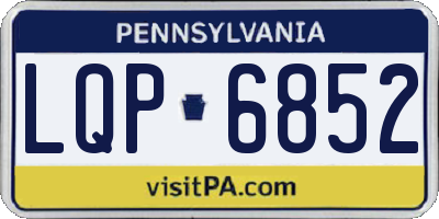 PA license plate LQP6852