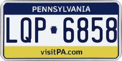 PA license plate LQP6858