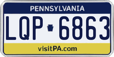 PA license plate LQP6863