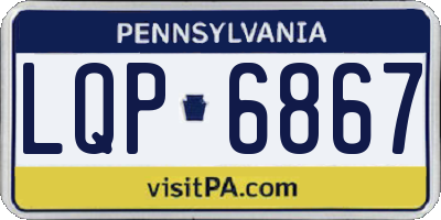 PA license plate LQP6867