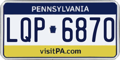 PA license plate LQP6870