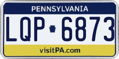 PA license plate LQP6873