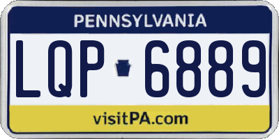 PA license plate LQP6889