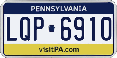 PA license plate LQP6910