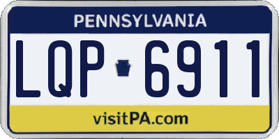 PA license plate LQP6911