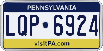 PA license plate LQP6924