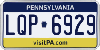 PA license plate LQP6929