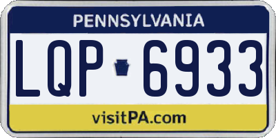 PA license plate LQP6933