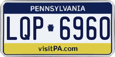 PA license plate LQP6960