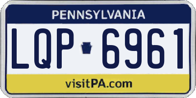 PA license plate LQP6961
