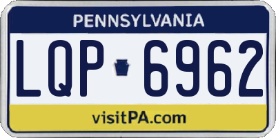 PA license plate LQP6962