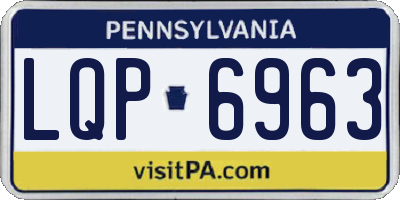 PA license plate LQP6963