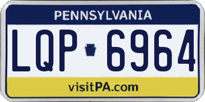 PA license plate LQP6964