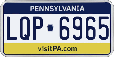 PA license plate LQP6965