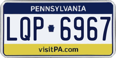 PA license plate LQP6967