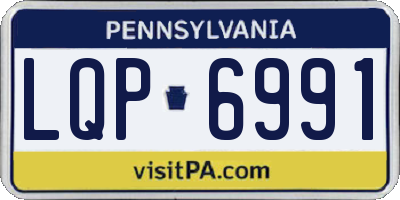 PA license plate LQP6991