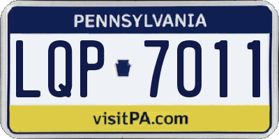 PA license plate LQP7011